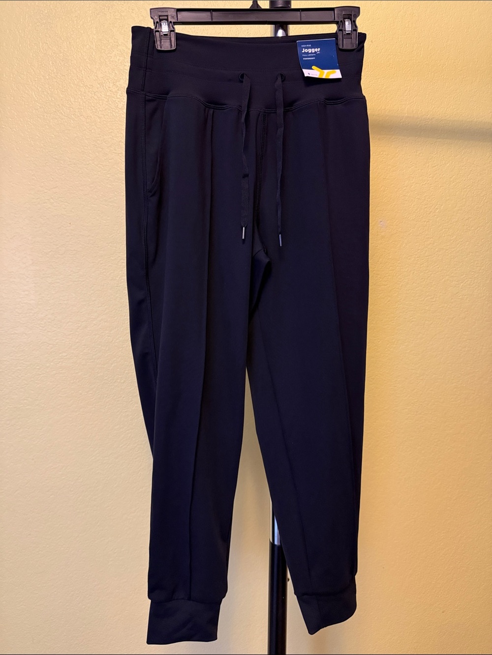 Womens Black Jogger Pants with Drawstring Waist